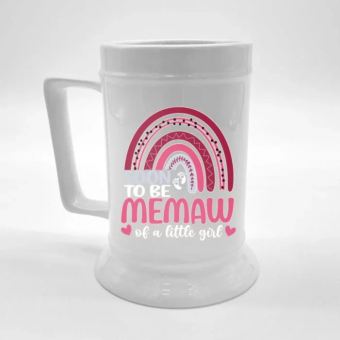 Soon To Be Memaw Of A Promoted To Memaw Future Memaw Meaningful Gift Front & Back Beer Stein