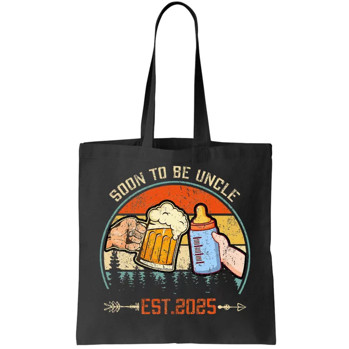 Soon To Be Uncle Again 2025 Funny Pregnancy Announcement Dad Tote Bag