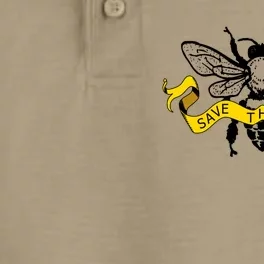 Save The Bees Cute Graphic Design Gift Dry Zone Grid Performance Polo