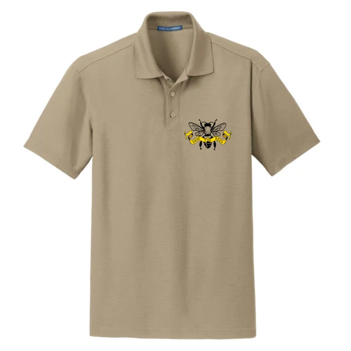 Save The Bees Cute Graphic Design Gift Dry Zone Grid Performance Polo