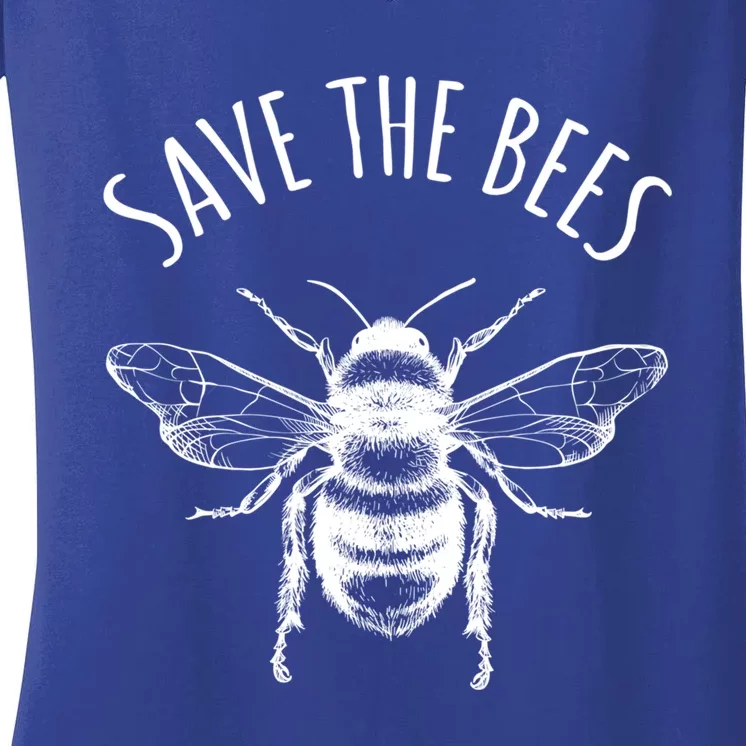 Save The Bees Earth Day Save Our Planet Environtal Gift Women's V-Neck T-Shirt