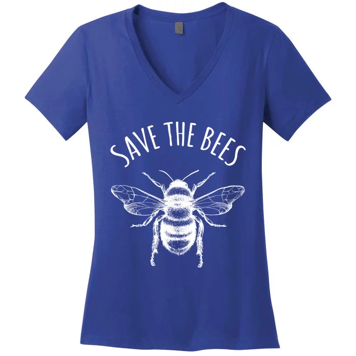 Save The Bees Earth Day Save Our Planet Environtal Gift Women's V-Neck T-Shirt