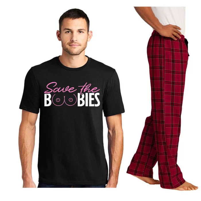 Save The Boobies Boobs Titties Breast Cancer Awareness Pajama Set