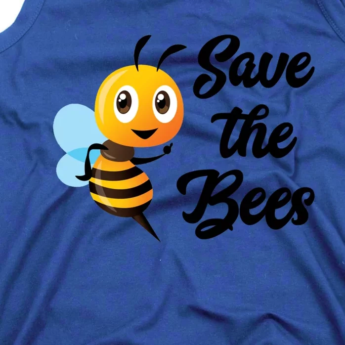 Save The Bees Funny Cute Bee Funny Gift Earth Day Save Our Planet Gift Tank Top