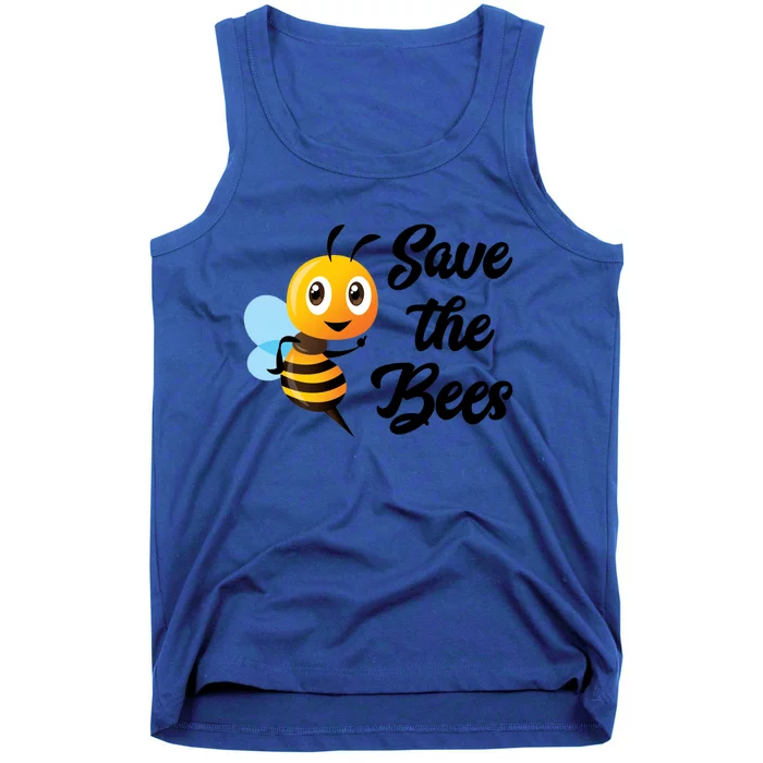 Save The Bees Funny Cute Bee Funny Gift Earth Day Save Our Planet Gift Tank Top