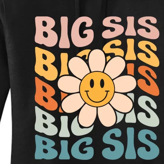 Soon To Be New Big Sister Retro Proud Big Sis Announcement Women's Pullover Hoodie