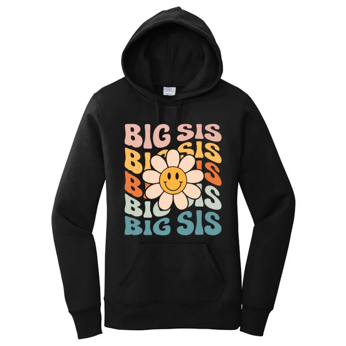 Soon To Be New Big Sister Retro Proud Big Sis Announcement Women's Pullover Hoodie