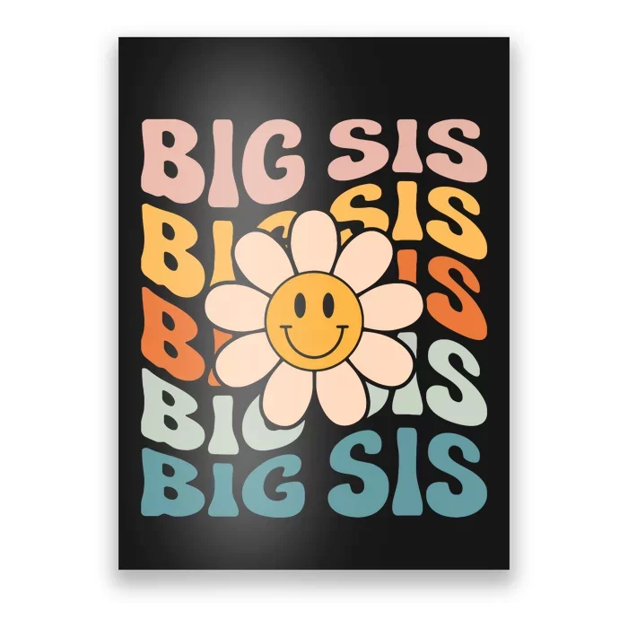 Soon To Be New Big Sister Retro Proud Big Sis Announcement Poster