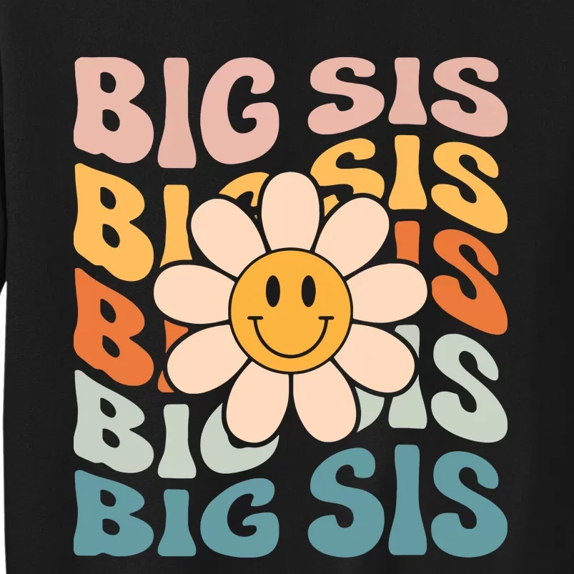 Soon To Be New Big Sister Retro Proud Big Sis Announcement Tall Sweatshirt