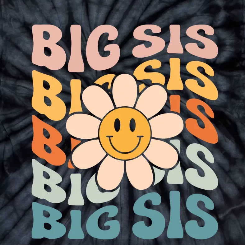 Soon To Be New Big Sister Retro Proud Big Sis Announcement Tie-Dye T-Shirt