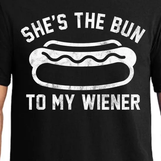 SheS The Bun To My Winer Funny Hotdog Pajama Set