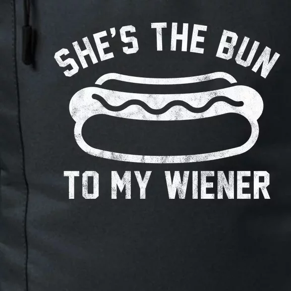 SheS The Bun To My Winer Funny Hotdog Daily Commute Backpack