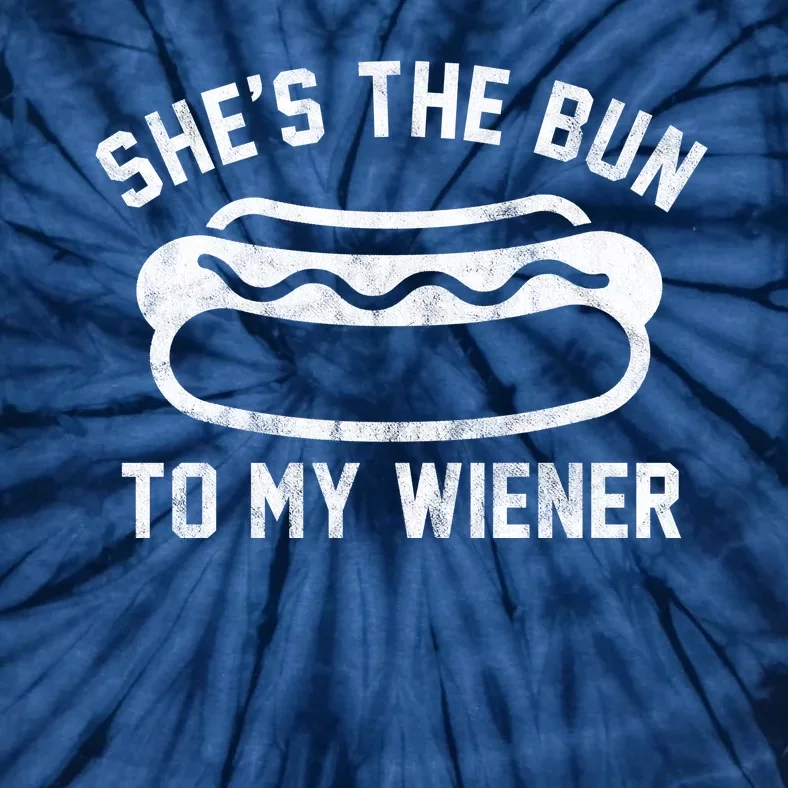 SheS The Bun To My Winer Funny Hotdog Tie-Dye T-Shirt