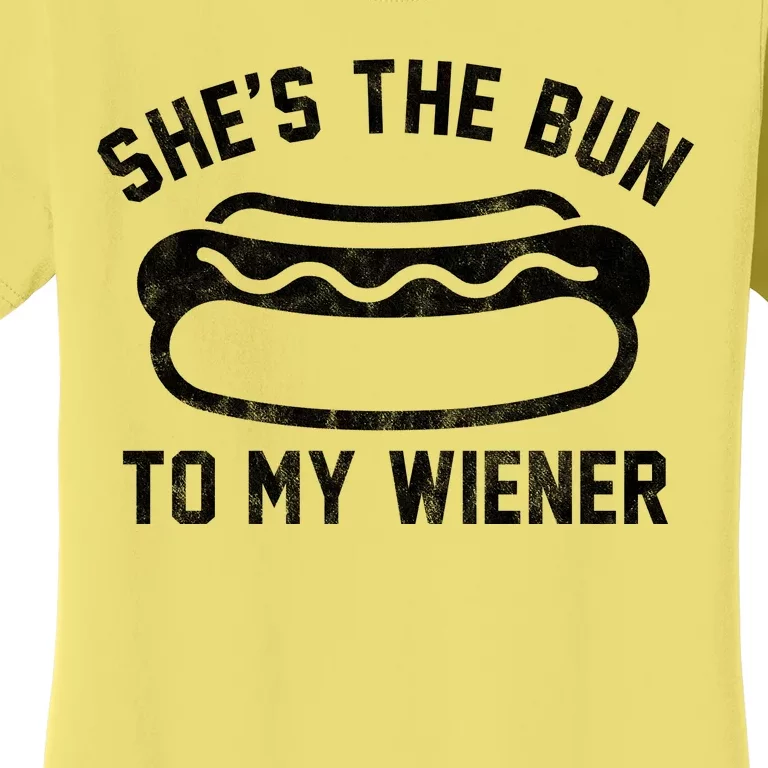 SheS The Bun To My Winer Funny Hotdog Women's T-Shirt