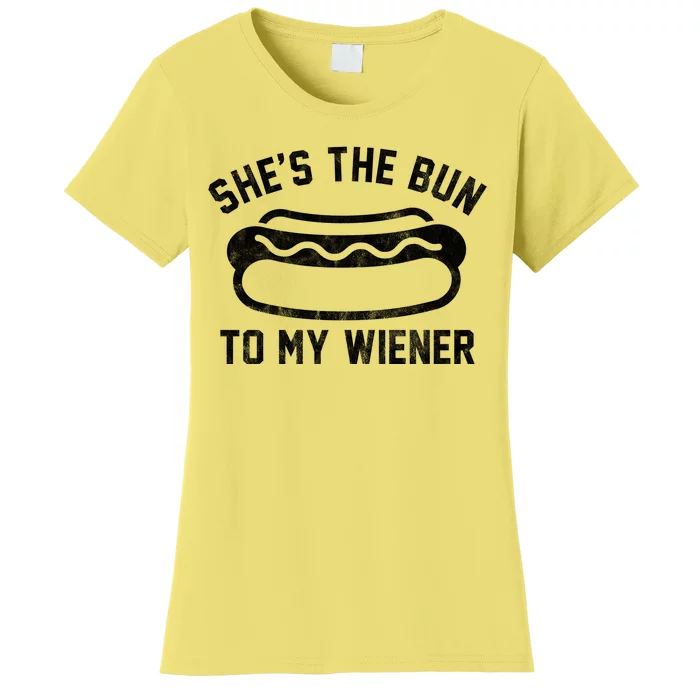 SheS The Bun To My Winer Funny Hotdog Women's T-Shirt