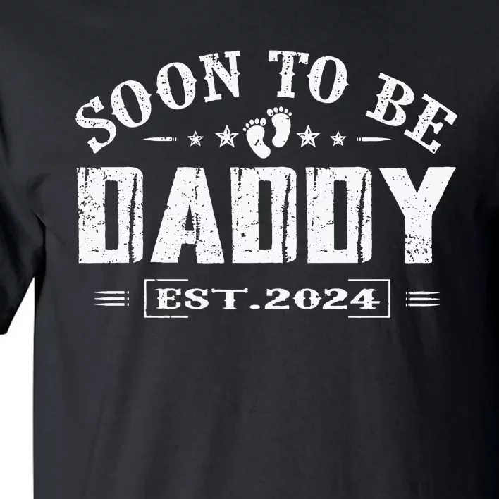 Soon To Be Daddy Est 2024 FatherS Day First Time Dad Tall T-Shirt