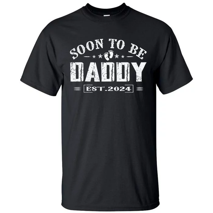 Soon To Be Daddy Est 2024 FatherS Day First Time Dad Tall T-Shirt