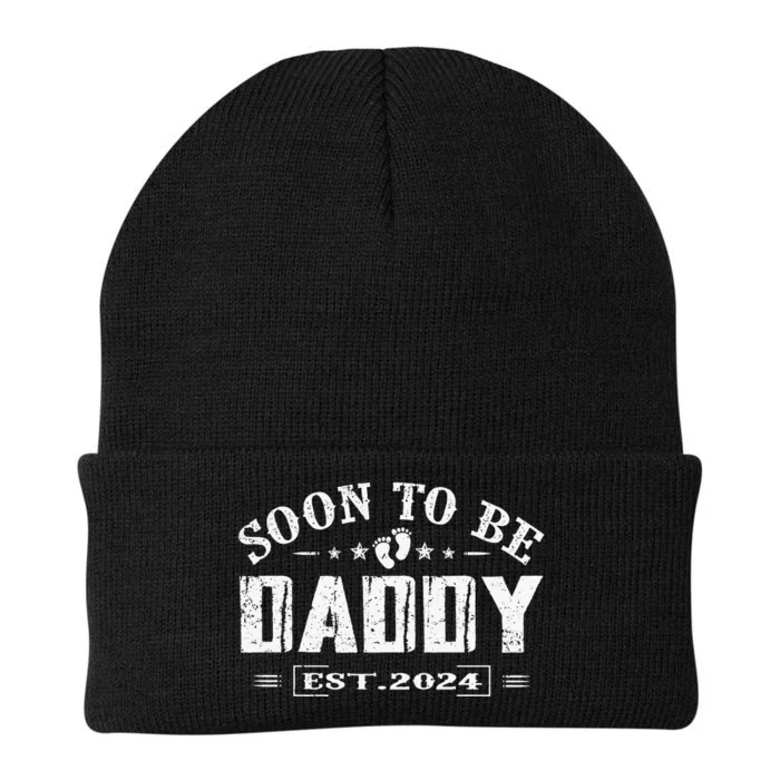 Soon To Be Daddy Est 2024 FatherS Day First Time Dad Knit Cap Winter Beanie