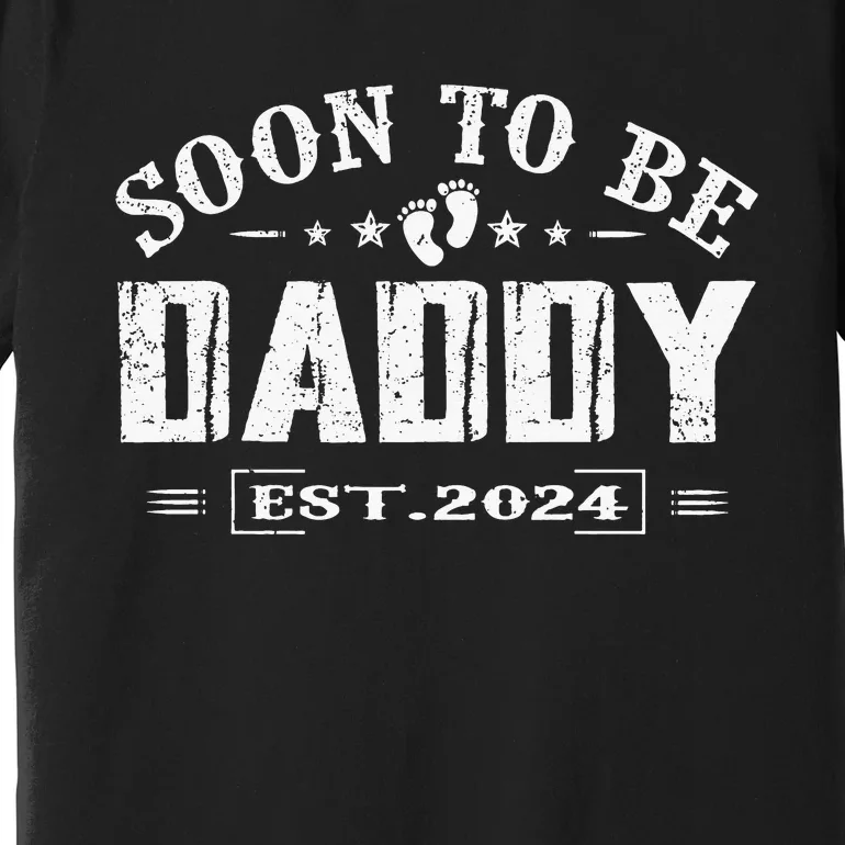 Soon To Be Daddy Est 2024 FatherS Day First Time Dad Premium T-Shirt