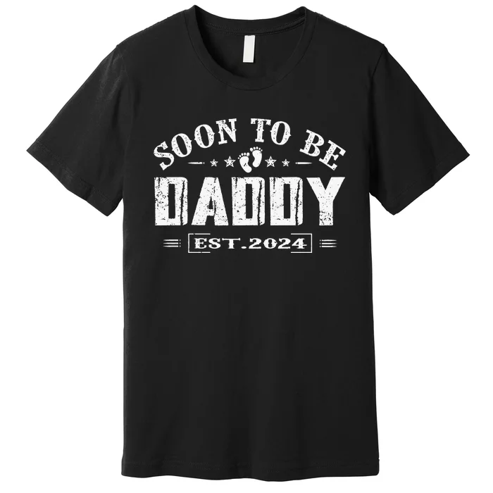 Soon To Be Daddy Est 2024 FatherS Day First Time Dad Premium T-Shirt