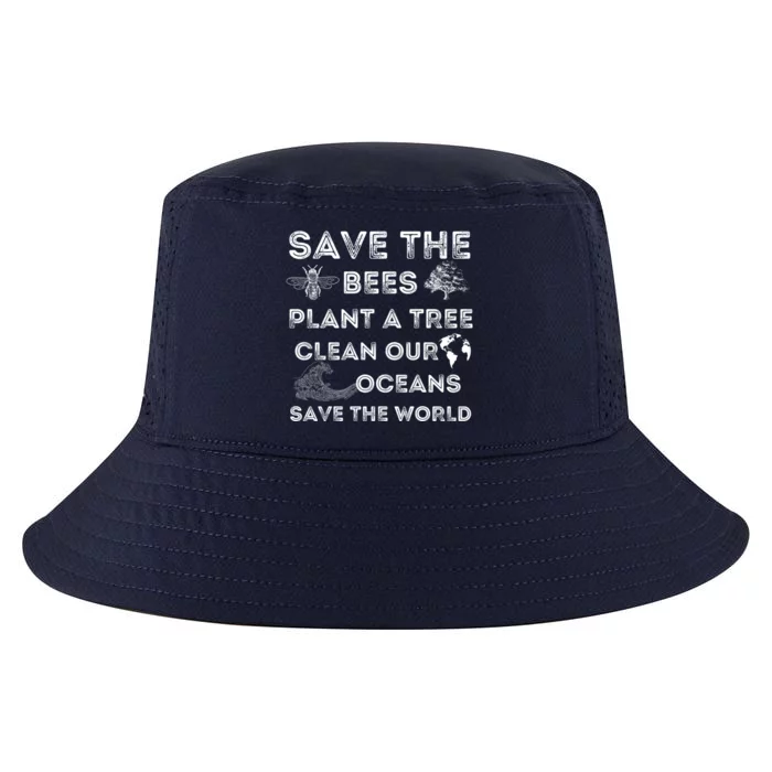 Save The Bees Plant More Trees Clean Our Seas Environt Gift Cool Comfort Performance Bucket Hat