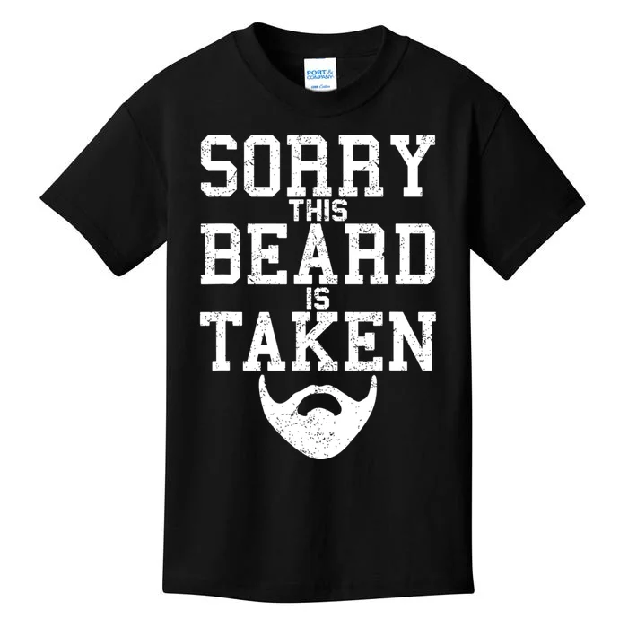 Sorry This Beard Is Taken Funny Valentine's Day Kids T-Shirt