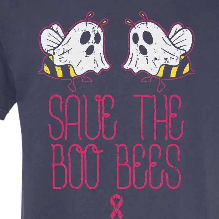 Save The Boobees Boo Bees Breast Cancer Halloween Women Garment-Dyed Heavyweight T-Shirt