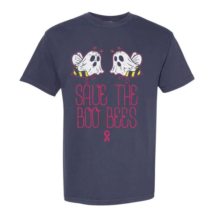 Save The Boobees Boo Bees Breast Cancer Halloween Women Garment-Dyed Heavyweight T-Shirt