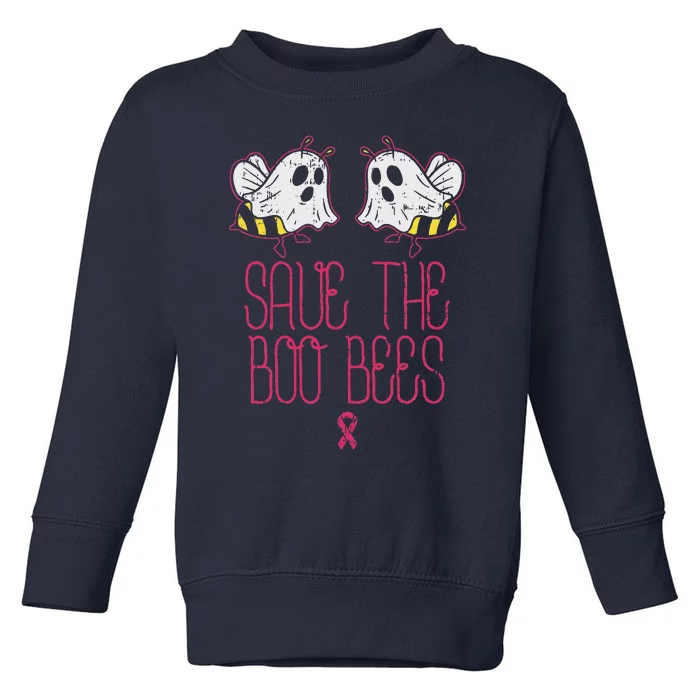 Save The Boobees Boo Bees Breast Cancer Halloween Women Toddler Sweatshirt