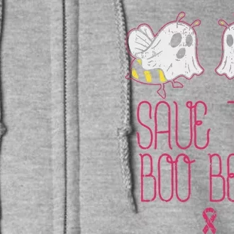 Save The Boobees Boo Bees Breast Cancer Halloween Women Full Zip Hoodie