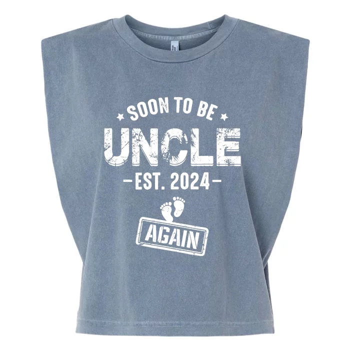 Soon To Be Uncle Again Promoted To Uncle Again 2024 Garment-Dyed Women's Muscle Tee