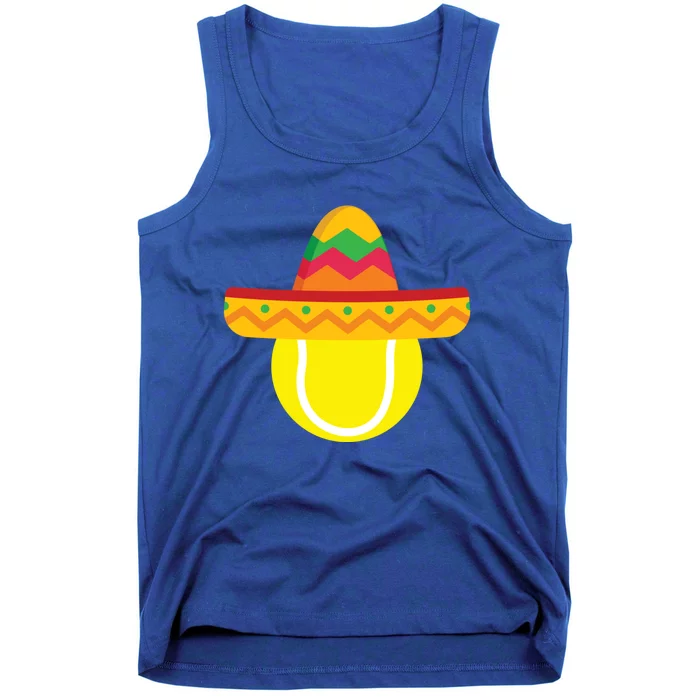 Sombrero Tennis Ball Cinco De Mayo Tennis Player Gift Tank Top