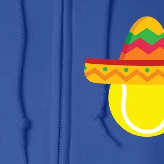 Sombrero Tennis Ball Cinco De Mayo Tennis Player Gift Full Zip Hoodie