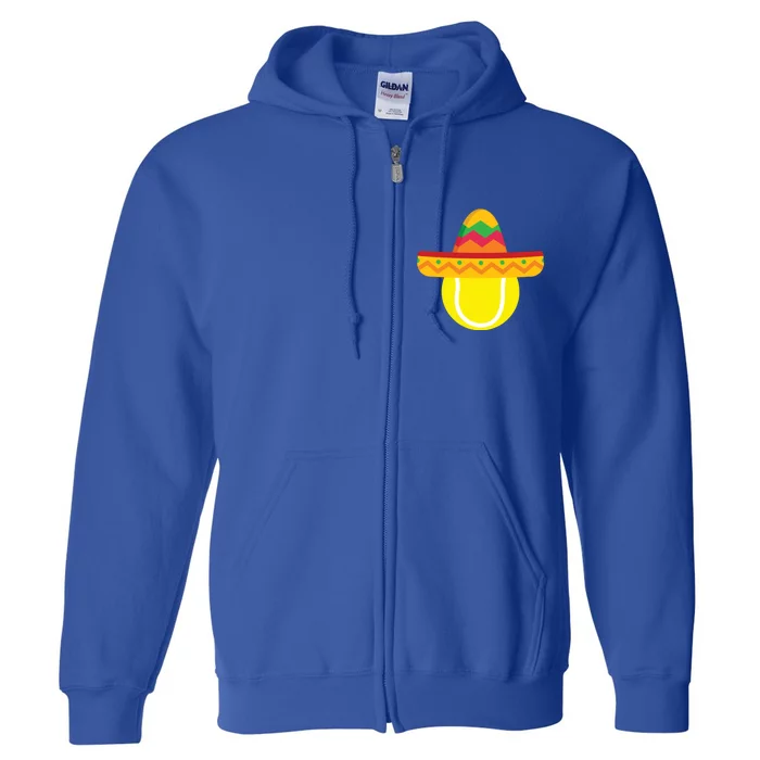 Sombrero Tennis Ball Cinco De Mayo Tennis Player Gift Full Zip Hoodie