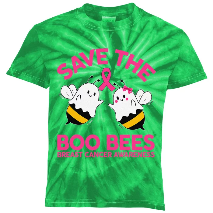 Save The Boobees Boo Bees Breast Cancer Halloween Women Kids Tie-Dye T-Shirt