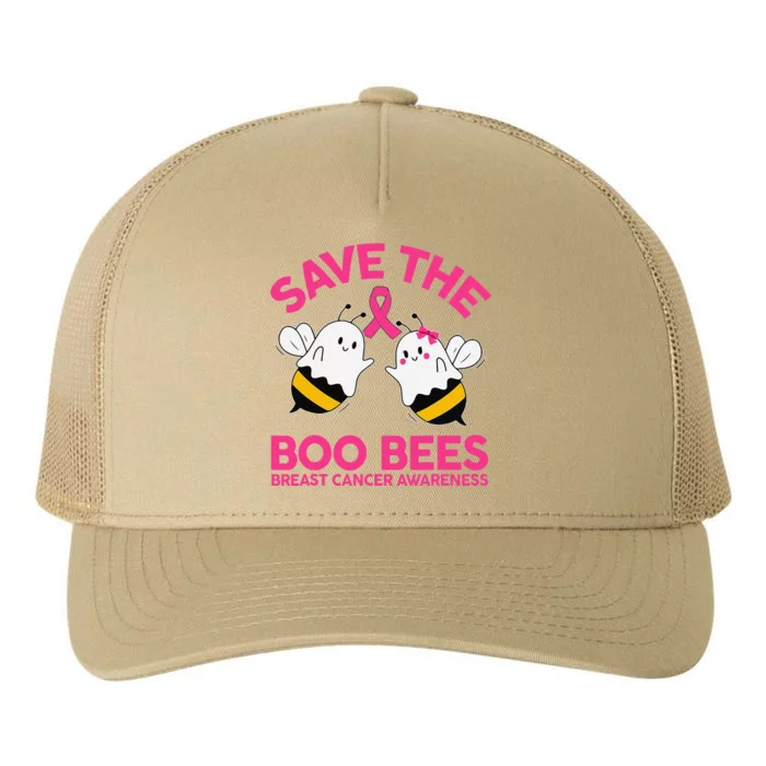 Save The Boobees Boo Bees Breast Cancer Halloween Women Yupoong Adult 5-Panel Trucker Hat