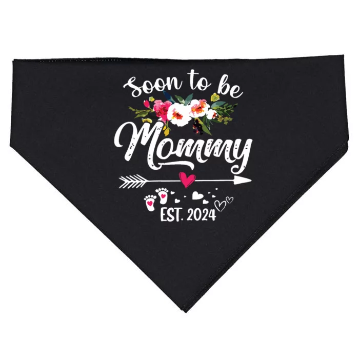 Soon To Be Mommy 2024 Mothers Day First Time Mom Pregnancy USA-Made Doggie Bandana