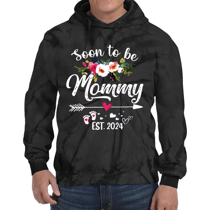 Soon To Be Mommy 2024 Mothers Day First Time Mom Pregnancy Tie Dye Hoodie