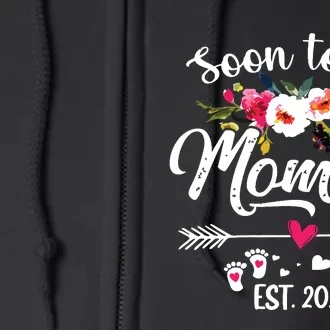 Soon To Be Mommy 2024 Mothers Day First Time Mom Pregnancy Full Zip Hoodie