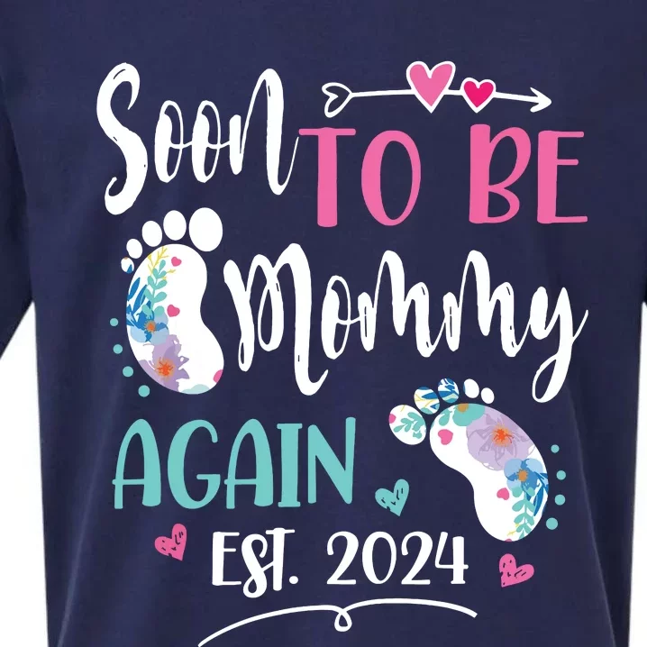 Soon To Be Mommy Again 2024 Mothers Day Sueded Cloud Jersey T-Shirt