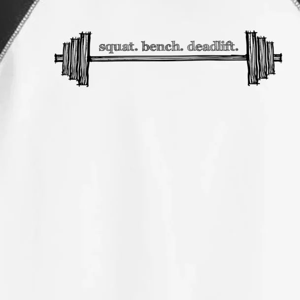 Strength Training Barbell Weightlifting Retro Gym Gift Toddler Fine Jersey T-Shirt