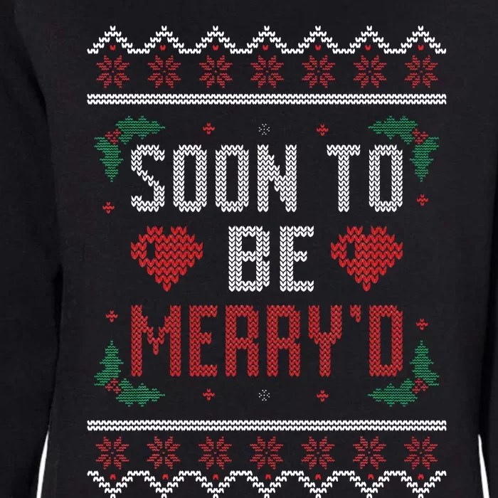 Soon to be Married Merry'd Christmas Bride and Groom Couples Womens California Wash Sweatshirt