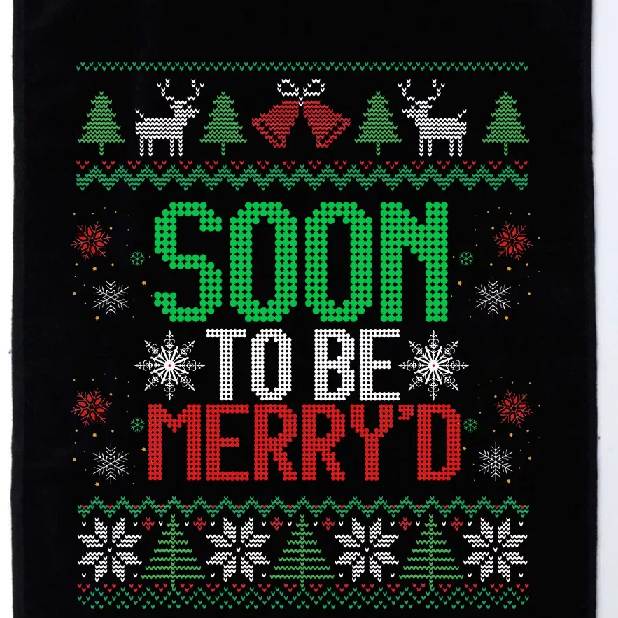 Soon To Be Married Merry'd Couples Matching Ugly Christmas Platinum Collection Golf Towel