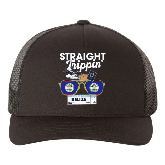 Straight Trippin Belize Vacation Travel Trip Matching Yupoong Adult 5-Panel Trucker Hat