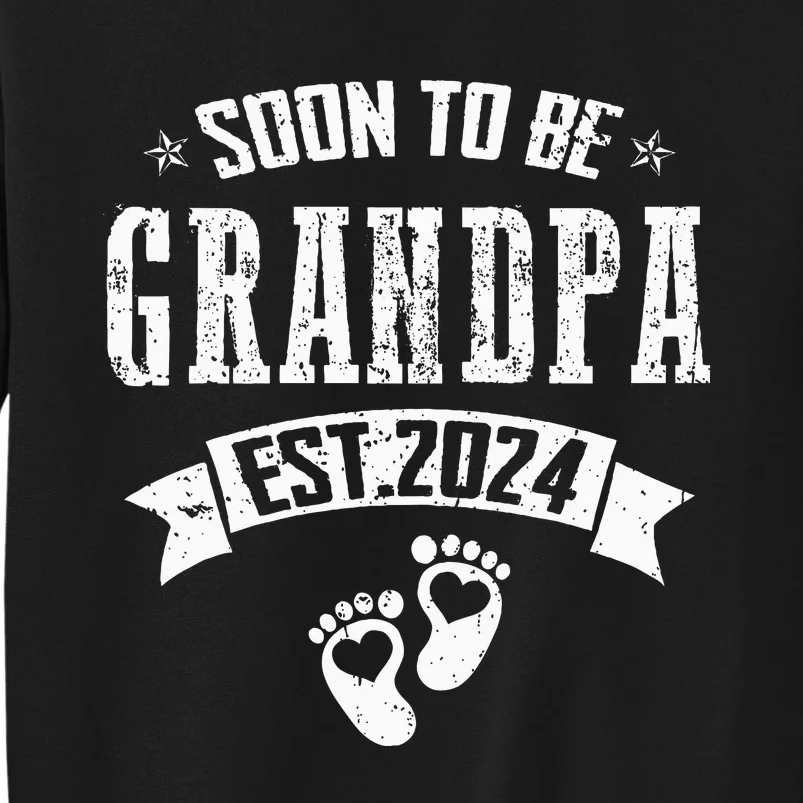 Soon To Be Grandpa Promoted To Grandpa 2024 Tall Sweatshirt