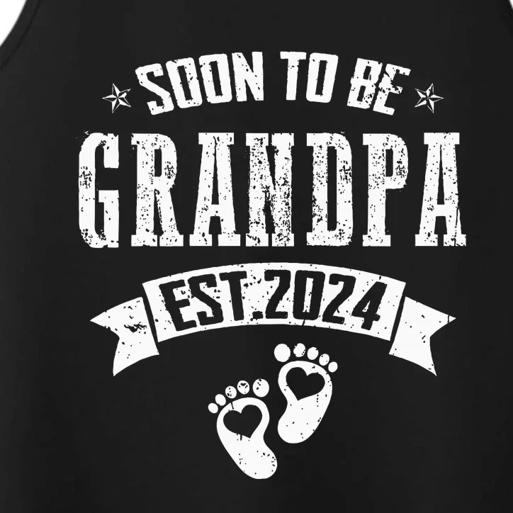 Soon To Be Grandpa Promoted To Grandpa 2024 Performance Tank