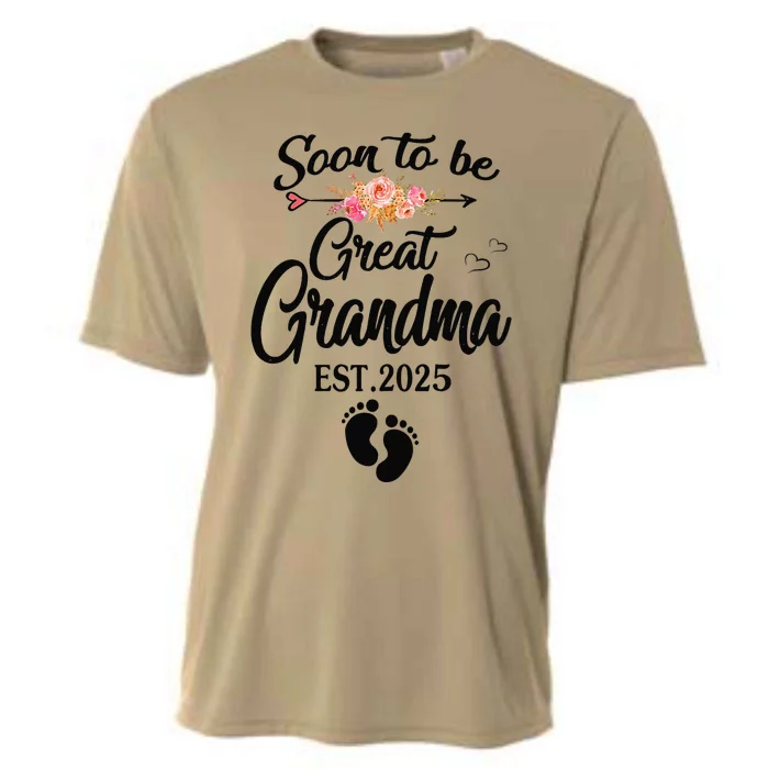 Soon To Be Great Grandma 2025 MotherS Day For New Grandma Cooling Performance Crew T-Shirt