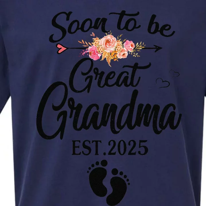 Soon To Be Great Grandma 2025 MotherS Day For New Grandma Sueded Cloud Jersey T-Shirt