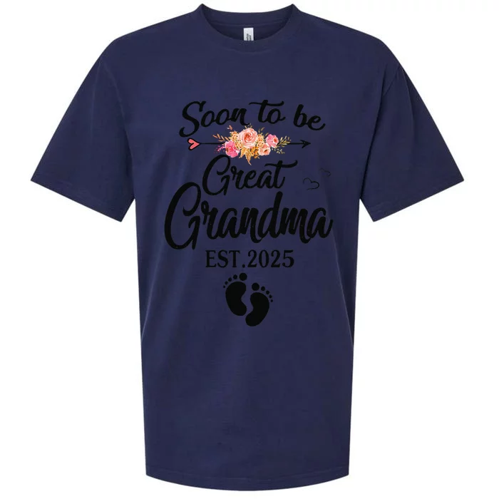 Soon To Be Great Grandma 2025 MotherS Day For New Grandma Sueded Cloud Jersey T-Shirt