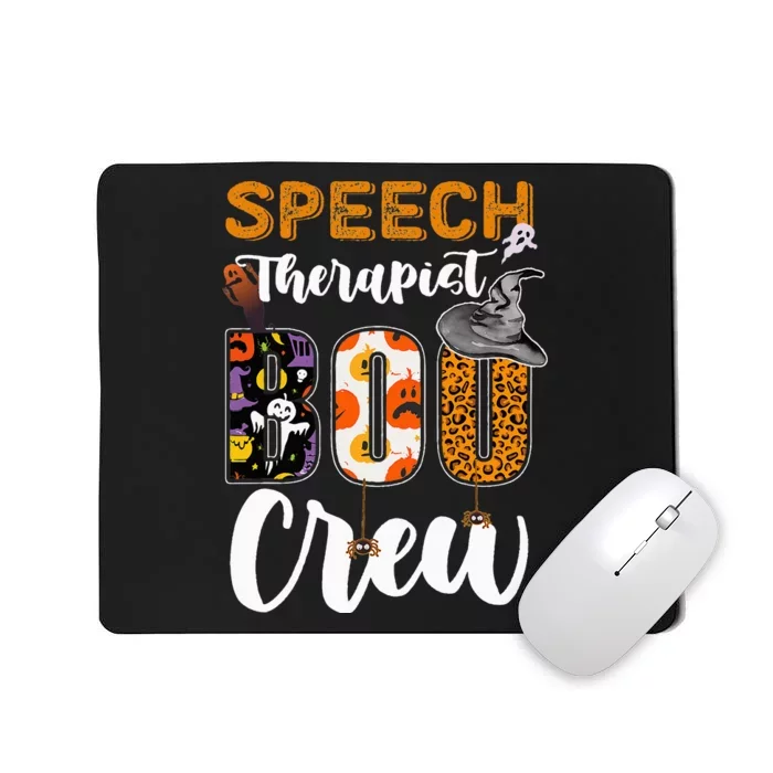 Speech Therapist Boo Crew Ghost Therapy Halloween Matching Mousepad